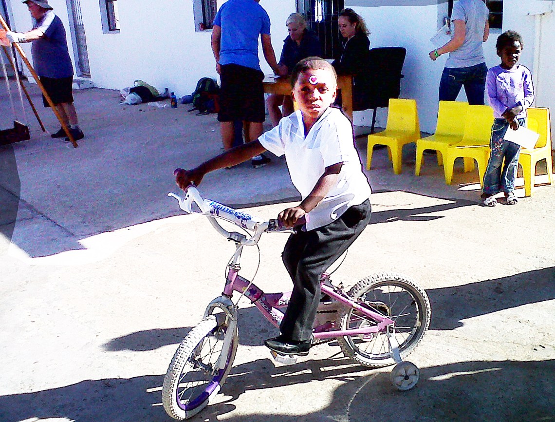 rafik on his bicycle