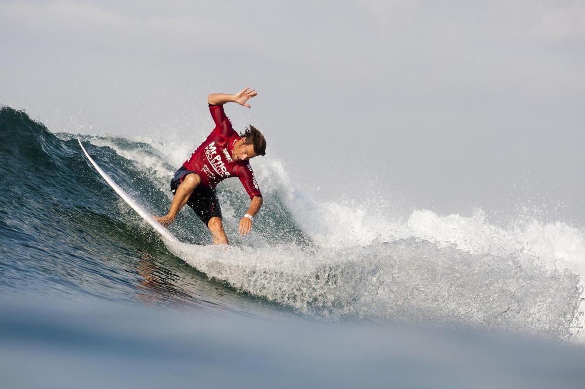 Travis Logie of Durban, South Africa eyes the top spot in this year's Mr Price Pro Ballito from 4-6 July. Photo: © Mr Price/ Cestari