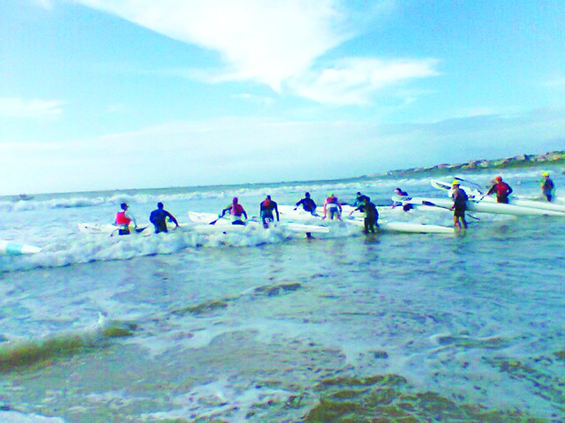 The start of the surfski challenge yesterday. Photo: Donna