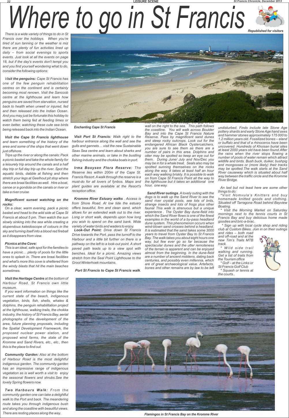 where to go in St Francis