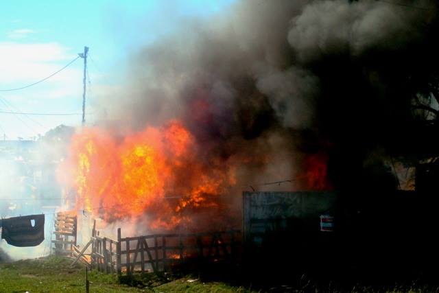 Fire in Sea Vista this morning. Photo: Craig Briggs.