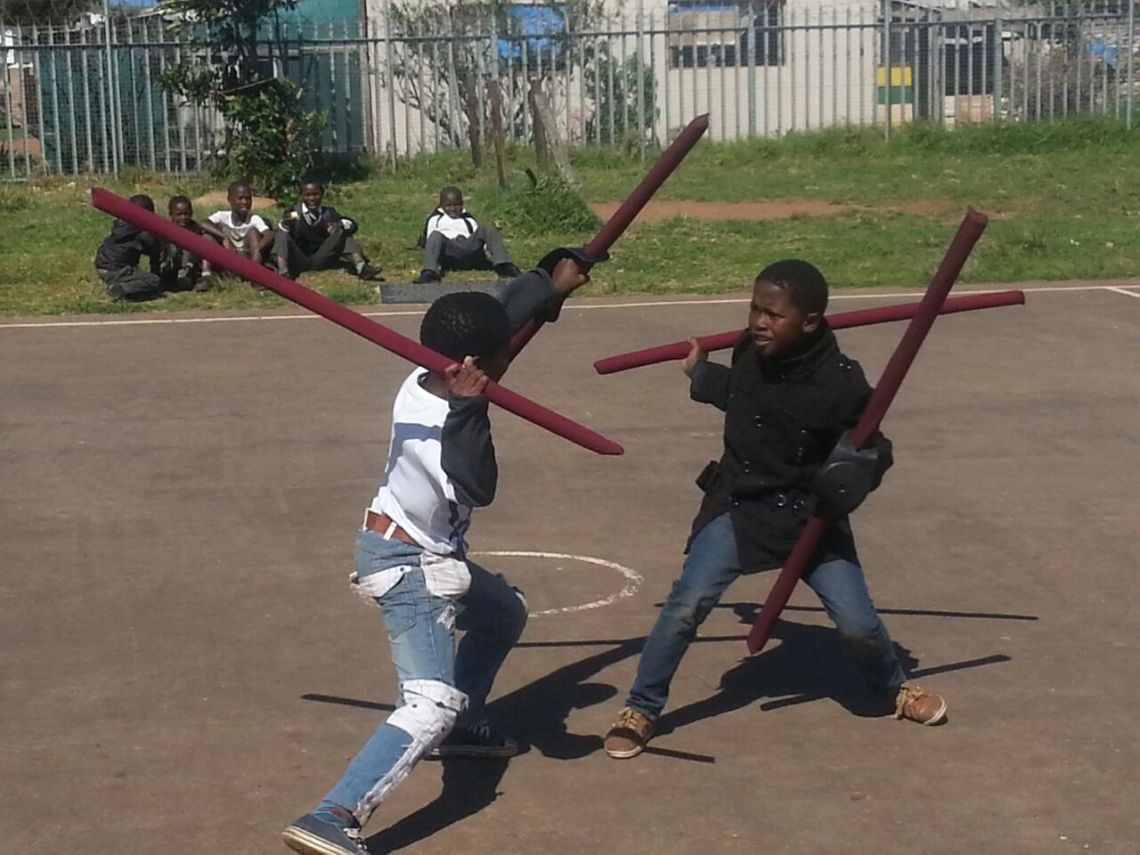 Stick fighting demonstrations