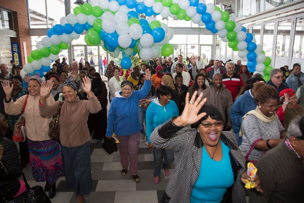 Excited shoppers pour into Baywest Mall on opening day in Port Elizabeth yesterday.