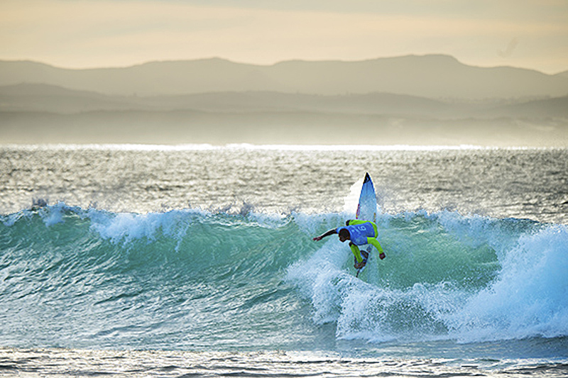 Wiggolly Dantas of Brasil (pictured) caused a massive upset, eliminating  Joel Parkinson (AUS) from the JBay Open during Round 3 on Tuesday July 14, 2015.