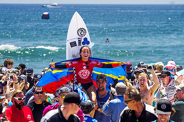 Johanne Defay (FRA) has won the 2015 Vans US Open of Surfing.