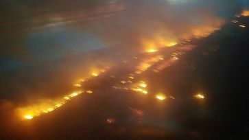 fire from the air of airpark to csf on the ridge