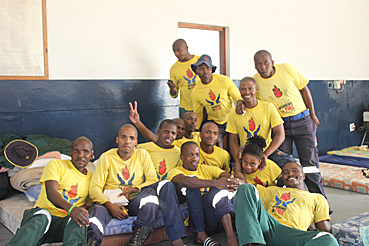 firefighters taking a break