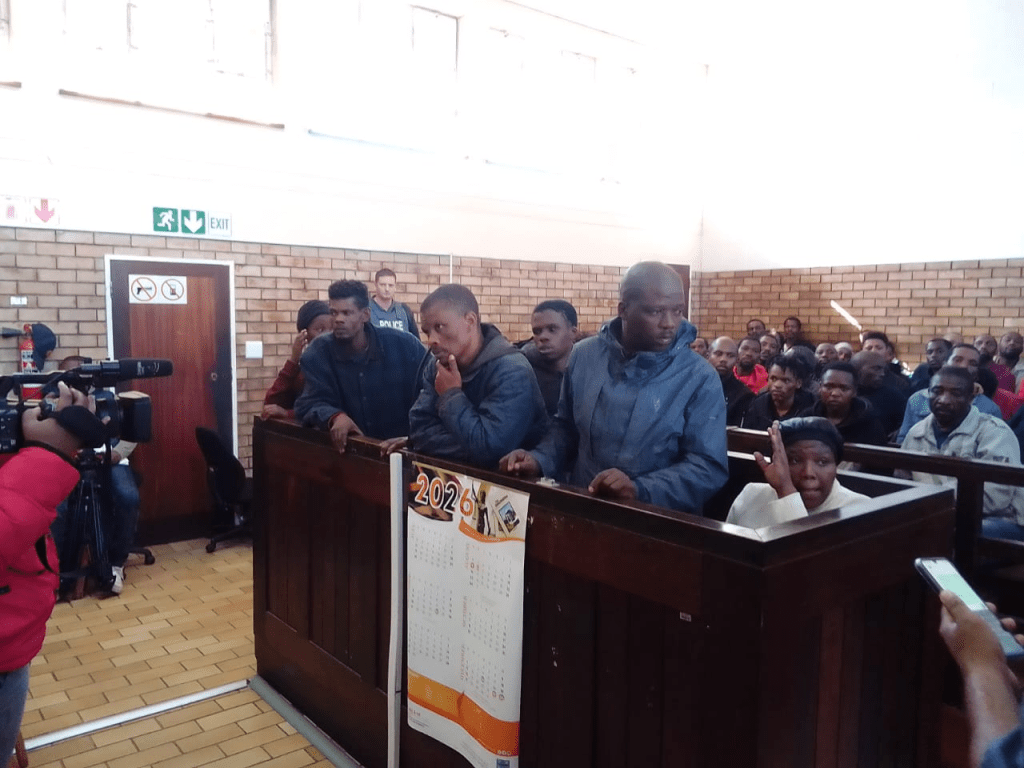 Cape town of Jeffreys Bay in South Africa 69 arrested people appeared in the Humansdorp regional court yesterday, 20 July 